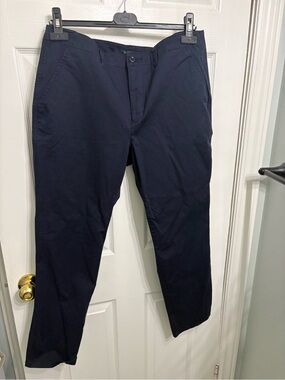 Ralph Lauren Navy Straight-Leg Cotton Pants